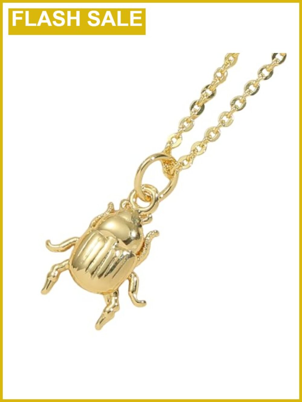 Scarab Beetle Statement Pendant Necklace Adjustable Chain Gift for Women